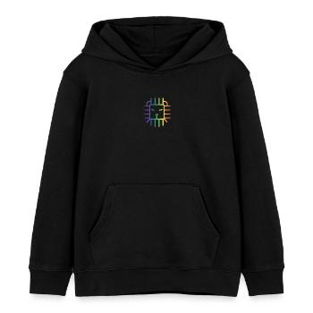 Lion de la fierté - Sweat à capuche enfant bio Stanley/Stella - noir - Devant - AI Model Kid Male (0cm)