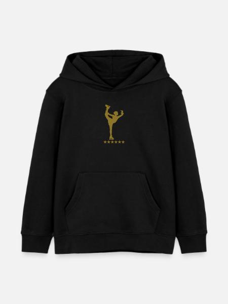 Eiskunstlauf - Kinder Organic Hoodie Mini Cruiser von Stanley/Stella - Schwarz