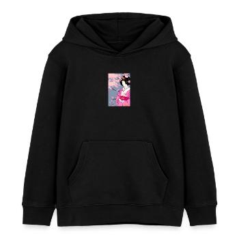 Geisha 3 - Sweat à capuche enfant bio Stanley/Stella - noir - Devant - AI Model Kid Male (0cm)