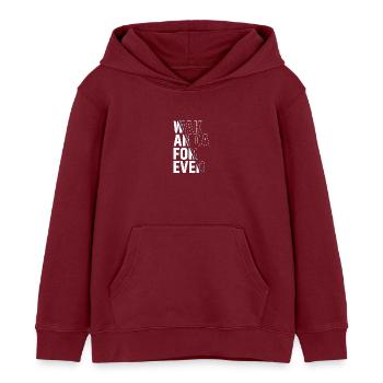 Wak anda pour toujours - Sweat à capuche enfant bio Stanley/Stella - bordeaux - Devant - AI Model Kid Female (0cm)