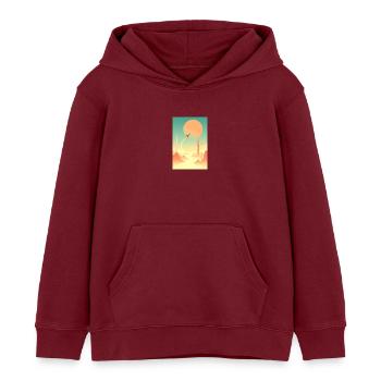 Erste Reisen jenseits ferner Horizonte - Kinder Organic Hoodie Mini Cruiser von Stanley/Stella - Burgunderrot - Vorne - AI Model Kid Female (0cm)