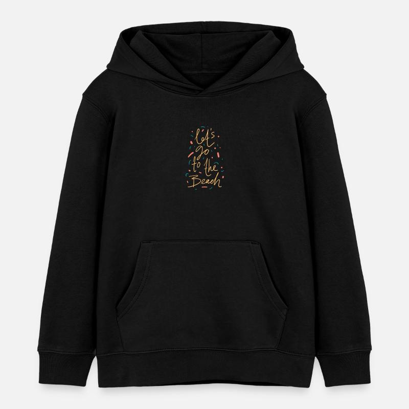 Chemise On va à la plage - Sweat à capuche enfant bio Stanley/Stella - noir