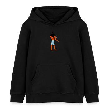 pharahon anubis - Sweat à capuche enfant bio Stanley/Stella - noir - Devant - AI Model Kid Male (0cm)
