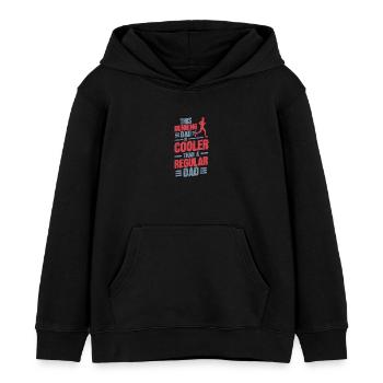 Papa qui court - Sweat à capuche enfant bio Stanley/Stella - noir - Devant - AI Model Kid Male (0cm)