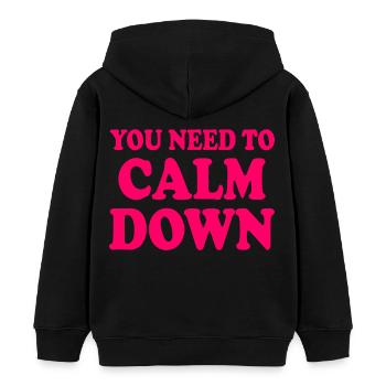 You need to calm down - Kids Organic Hoodie by Stanley/Stella - black - Back - AI Model Kid Male (0cm)