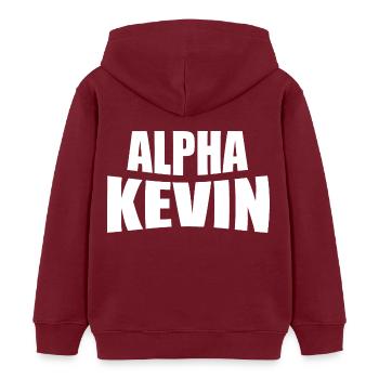Alpha Kevin - Kinder Organic Hoodie Mini Cruiser von Stanley/Stella - Burgunderrot - Hinten - AI Model Kid Female (0cm)