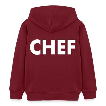 Chef - Kinder Organic Hoodie Mini Cruiser von Stanley/Stella - Burgunderrot - Hinten - AI Model Kid Female (0cm)