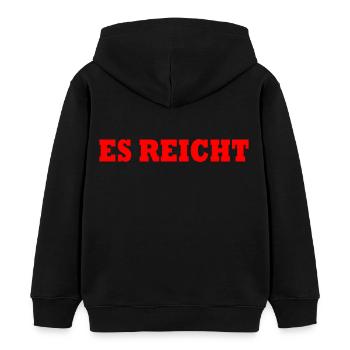 ES REICHT - Kinder Organic Hoodie Mini Cruiser von Stanley/Stella - Schwarz - Hinten - AI Model Kid Male (0cm)