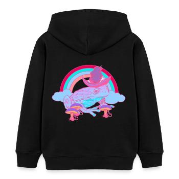 Magic Rainbow Toad Frog Wizard Frogs - Sweat à capuche enfant bio Stanley/Stella - noir - Dos - AI Model Kid Male (0cm)
