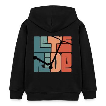 " Let's Ride " - Kids Organic Hoodie by Stanley/Stella - black - Back - AI Model Kid Male (0cm)