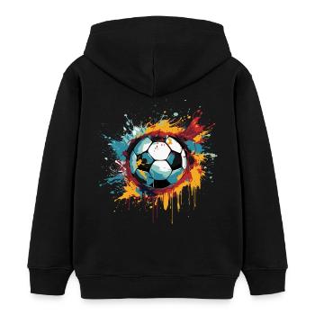 Football - Sweat à capuche enfant bio Stanley/Stella - noir - Dos - AI Model Kid Male (0cm)