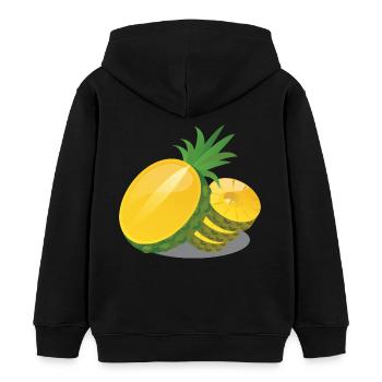 Ananas in Scheiben - Kinder Organic Hoodie Mini Cruiser von Stanley/Stella - Schwarz - Hinten - AI Model Kid Male (0cm)
