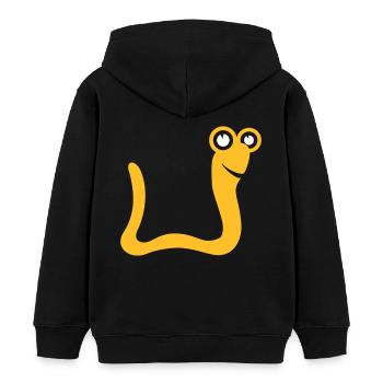 Wurm Schlange - Kinder Organic Hoodie Mini Cruiser von Stanley/Stella - Schwarz - Hinten - AI Model Kid Male (0cm)