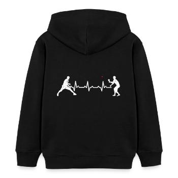Tischtennis Herzschlag geschenk tabletennis hobby - Kinder Organic Hoodie Mini Cruiser von Stanley/Stella - Schwarz - Hinten - AI Model Kid Male (0cm)