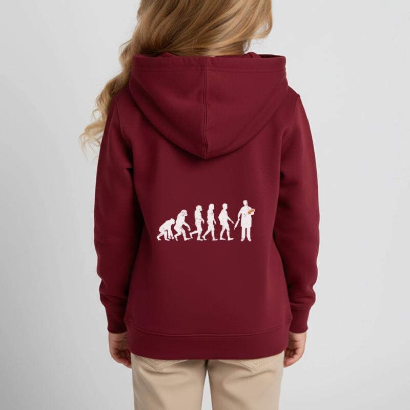 Baker evolution gift bread baking profession dough Kids Organic Hoodie by Stanley/Stella