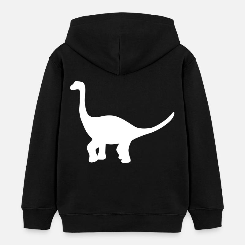 Dinosaur brachiosaurus gift - Kids Organic Hoodie by Stanley/Stella - black