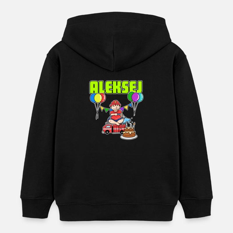 cadeau sapeurs-pompiers Aleksej - Sweat à capuche enfant bio Stanley/Stella - noir