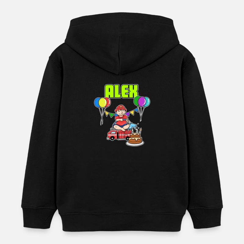 Alex cadeau sapeurs-pompiers - Sweat à capuche enfant bio Stanley/Stella - noir