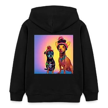 Pop Art - Sweat à capuche enfant bio Stanley/Stella - noir - Dos - AI Model Kid Male (0cm)