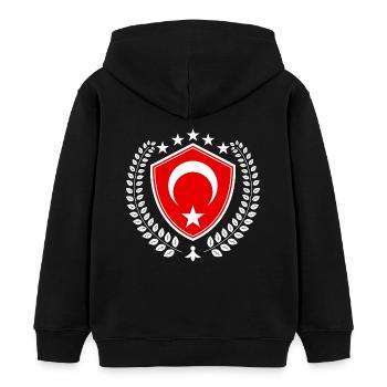 Turquie - Sweat à capuche enfant bio Stanley/Stella - noir - Dos - AI Model Kid Male (0cm)
