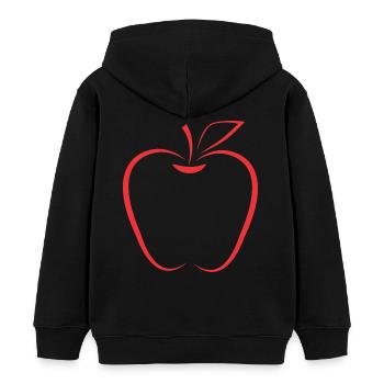 Apfel Outlines - Sweat à capuche enfant bio Stanley/Stella - noir - Dos - AI Model Kid Male (0cm)