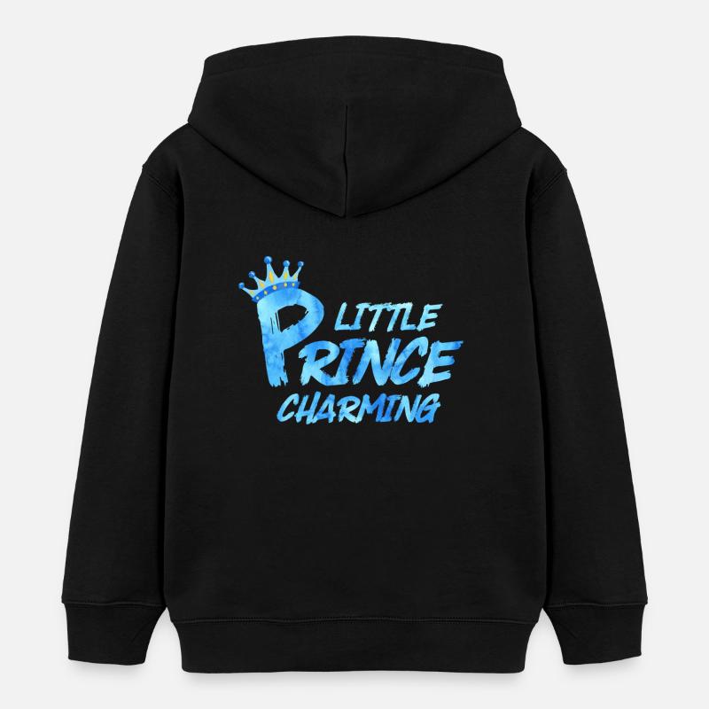Petit Prince de Charme - Sweat à capuche enfant bio Stanley/Stella - noir