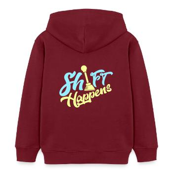 Maj Happens - Chemise de voiture - Sweat à capuche enfant bio Stanley/Stella - bordeaux - Dos - AI Model Kid Female (0cm)
