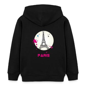 Paris Tour Eiffel gribouillis amour touriste voyage fasion - Sweat à capuche enfant bio Stanley/Stella - noir - Dos - AI Model Kid Male (0cm)