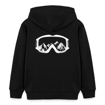 Skifahren, Snowboarden, Skiurlaub, Berge - Kinder Organic Hoodie Mini Cruiser von Stanley/Stella - Schwarz - Hinten - AI Model Kid Male (0cm)