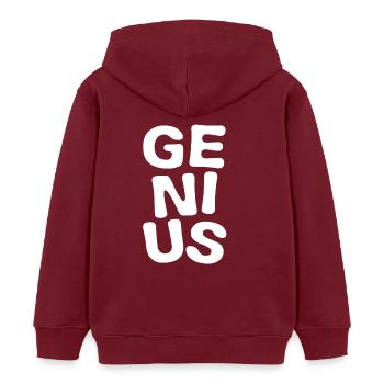Genius - Genie - Talent - Schlau - Kinder Organic Hoodie Mini Cruiser von Stanley/Stella - Burgunderrot - Hinten - AI Model Kid Female (0cm)