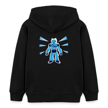Blauer Roboter Cyborg Robots Maschine Geschenk - Kinder Organic Hoodie Mini Cruiser von Stanley/Stella - Schwarz - Hinten - AI Model Kid Male (0cm)