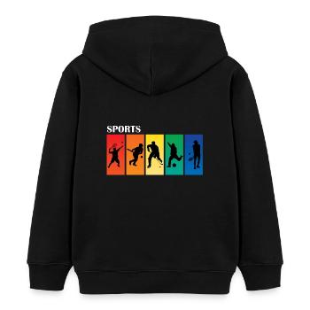 Sport Fan - Kinder Organic Hoodie Mini Cruiser von Stanley/Stella - Schwarz - Hinten - AI Model Kid Male (0cm)