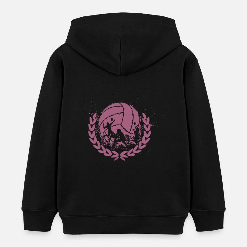 volleyball - Sweat à capuche enfant bio Stanley/Stella - noir