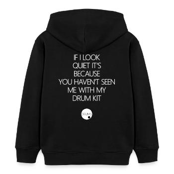 SCHLAGZEUGER - Kinder Organic Hoodie Mini Cruiser von Stanley/Stella - Schwarz - Hinten - AI Model Kid Male (0cm)