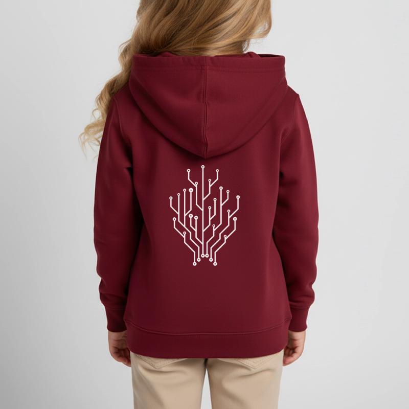 Circuit Board Connectors Programmer Computer Science Tree Kids Organic Hoodie by Stanley/Stella