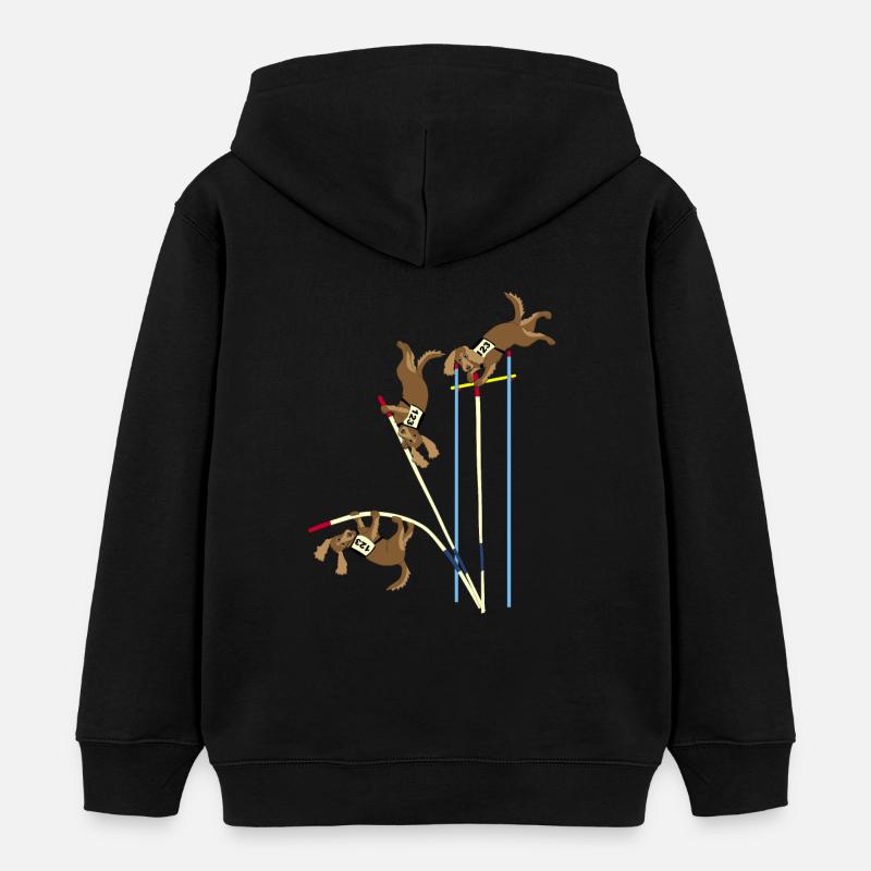 Saut à la perche - Sweat à capuche enfant bio Stanley/Stella - noir