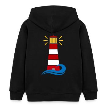phare - Sweat à capuche enfant bio Stanley/Stella - noir - Dos - AI Model Kid Male (0cm)