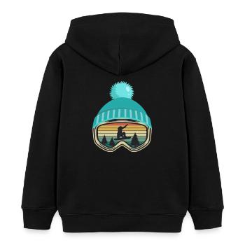 Snowboard Snowboarding Snowboarder Geschenk - Kinder Organic Hoodie Mini Cruiser von Stanley/Stella - Schwarz - Hinten - AI Model Kid Male (0cm)