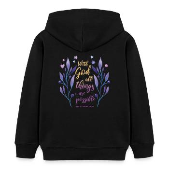 Religiöses Zitat Christliches Geschenk - Kinder Organic Hoodie Mini Cruiser von Stanley/Stella - Schwarz - Hinten - AI Model Kid Male (0cm)