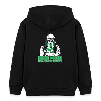 Bremen und sonst nichts - Kinder Organic Hoodie Mini Cruiser von Stanley/Stella - Schwarz - Hinten - AI Model Kid Male (0cm)