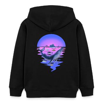 Animaux marins Mammifère marin Poisson Poisson Océan Fin - Sweat à capuche enfant bio Stanley/Stella - noir - Dos - AI Model Kid Male (0cm)
