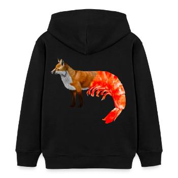 Mélange renard-crevette - Sweat à capuche enfant bio Stanley/Stella - noir - Dos - AI Model Kid Male (0cm)