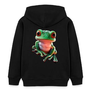 Frog Toad Tree Frog Baby Frogs Cute Frog - Kids Organic Hoodie by Stanley/Stella - black - Back - AI Model Kid Male (0cm)