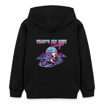 Père Noël Go-Kart Retro Vaporwave Style - Sweat à capuche enfant bio Stanley/Stella - noir - Dos - AI Model Kid Male (0cm)