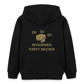 Du Du Du Mitkommen Party machen - Kinder Organic Hoodie Mini Cruiser von Stanley/Stella - Schwarz - Hinten - AI Model Kid Male (0cm)