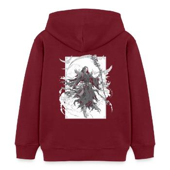 Grim Reaper Dark Grim Reaper – Art gothique de la mort - Sweat à capuche enfant bio Stanley/Stella - bordeaux - Dos - AI Model Kid Female (0cm)