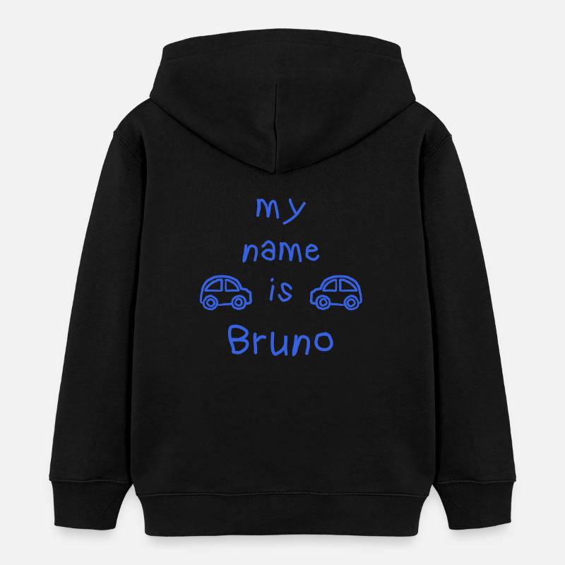 BRUNO MY NAME IS - Sweat à capuche enfant bio Stanley/Stella - noir