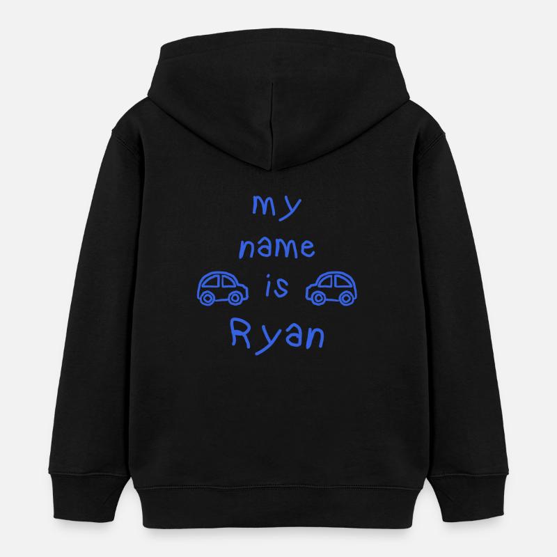 RYAN MY NAME IS - Sweat à capuche enfant bio Stanley/Stella - noir