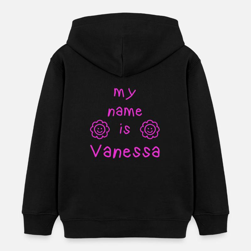VANESSA MY NAME IS - Sweat à capuche enfant bio Stanley/Stella - noir