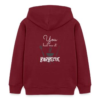 Barbecue barbecue cuisinier barbecue barbecue - Sweat à capuche enfant bio Stanley/Stella - bordeaux - Dos - AI Model Kid Female (0cm)